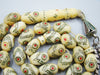 Antique Ivory, Natural Ivory, Mediterranean Ivory, handcarved Ivory, Asien Ivory, Elephant Ivory, Ivory Chain, Ivory necklace, Ivory Rosary, Rosary beads, مسبحة, Masbaha, Muslim prayer beads, Sterling Silver