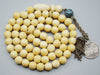 Antique Ivory, Natural Ivory, Mediterranean Ivory, handcarved Ivory, Asien Ivory, Elephant Ivory, Ivory Chain, Ivory necklace, Ivory Rosary, Rosary beads, مسبحة, Masbaha, Muslim prayer beads, Sterling Silver
