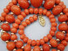 antique coral, natural coral, undyed coral, dark red coral, blood red coral, Italian coral, pacific coral, Sardinian Coral, red coral, sea coral, Mediterranean necklace, Mediterranean coral, Mediterranean chain, coral beads, handcarved, aka red, handcarved, 14 karat gold, 18 Karat Gold, 9 karat Gold