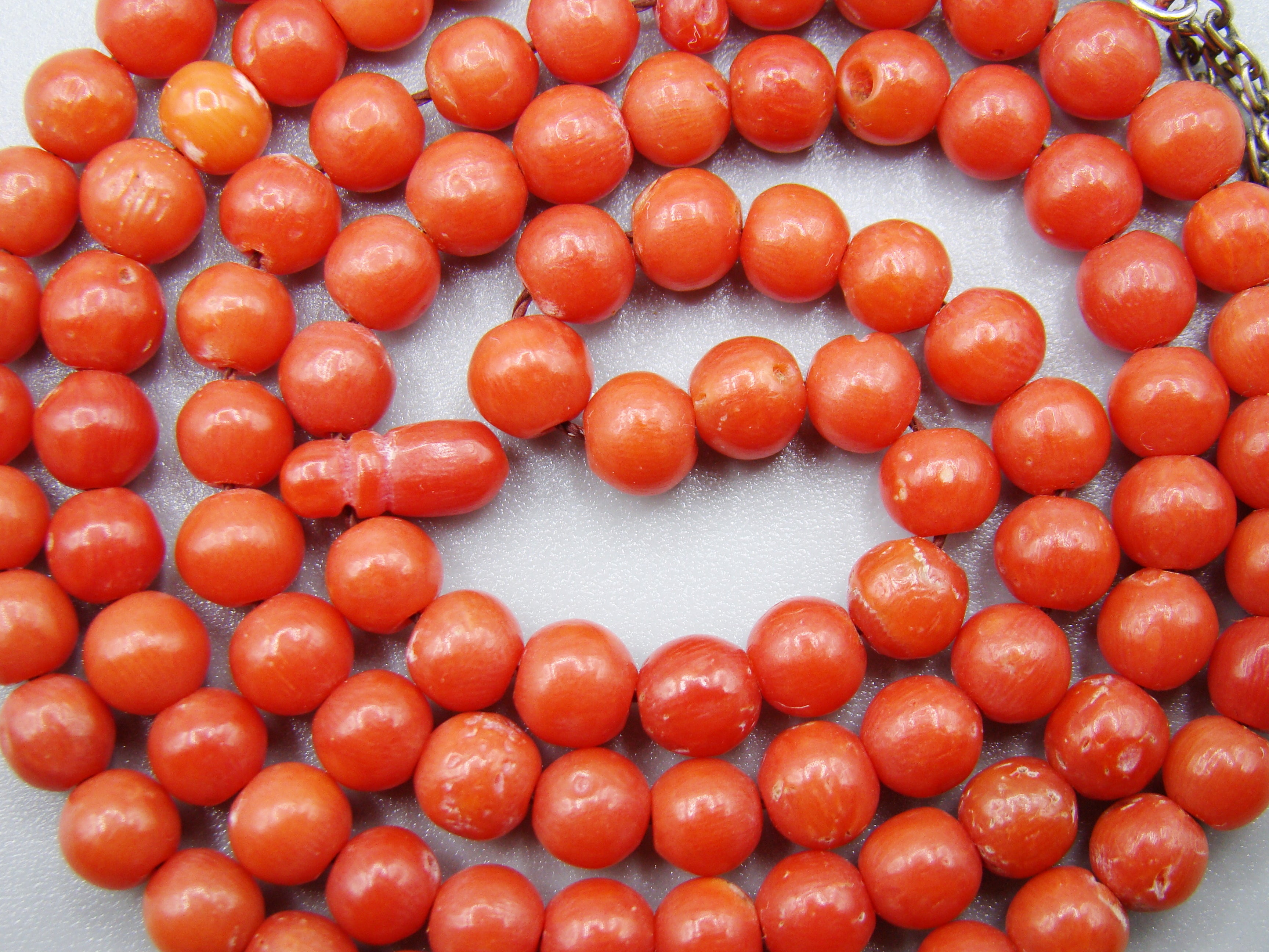 antique coral, natural coral, undyed coral, dark red coral, blood red coral, Italian coral, pacific coral, Sardinian Coral, Coral beads, Coral Rosary beads, coral chain, coral necklace, Rosary beads, coral Rosary, sea coral, aka coral, مسبحة, Sterling Silver Tassel