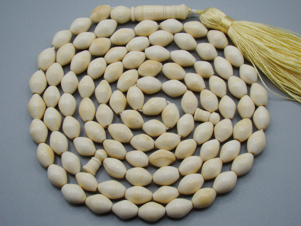 Antique Ivory, Natural Ivory, Mediterranean Ivory, handcarved Ivory, Asien Ivory, Elephant Ivory, Ivory Chain, Ivory necklace, Ivory Rosary, Rosary beads,  مسبحة, Masbaha, Muslim prayer beads, Sterling Silver