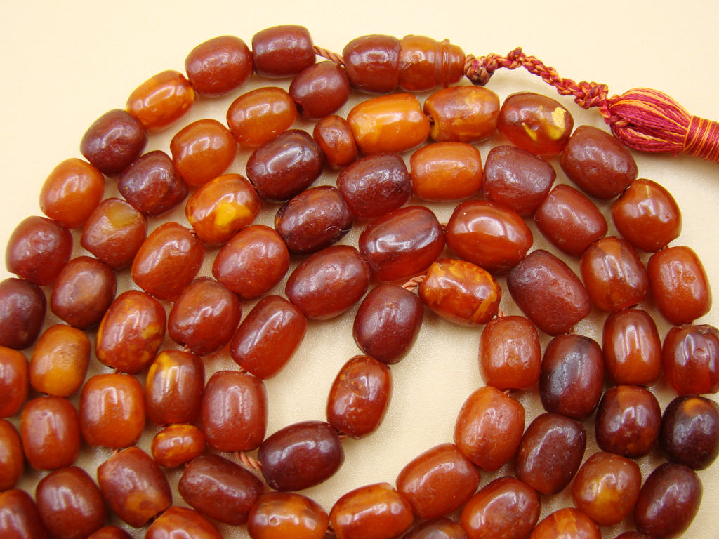 baltic amber, amber, antique, amber beads, egg Yolk, amber chain, Rosary beads, مسبحة, Masbaha, Muslim prayer beads حبيت الدورة ,العنبر الهندى, Rosary, Sterling Silver, Tassel, natural amber