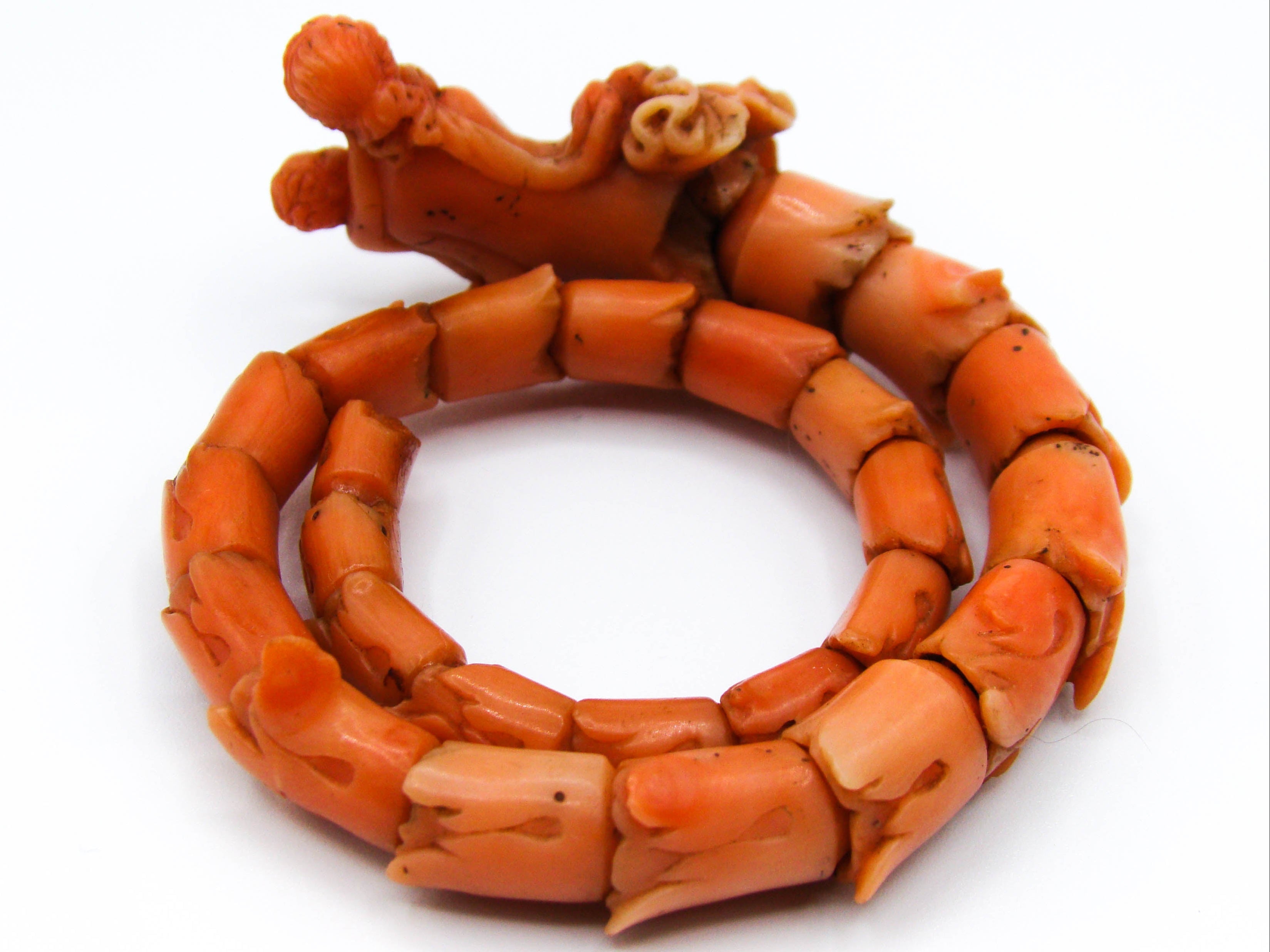antique coral, natural coral, undyed coral, salmon coral, Italian coral, pacific coral, Sardinian Coral, sea coral, Mediterranean coral, Mediterranean bracelet, Mediterranean salmon, coral bracelet, handcarved coral, coral bracelet