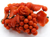 antique coral, natural coral, undyed coral, dark red coral, blood red coral, Italian coral, pacific coral, Sardinian Coral, red coral, sea coral, Mediterranean coral, Mediterranean brooch, coral brooch, handcarved