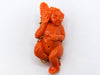 antique coral, natural coral, undyed coral, dark orange coral, Italian coral, pacific coral, Sardinian Coral, sea coral, Mediterranean coral, Mediterranean orange, handcarved coral, orange coral, 21 karat gold, coral brooch