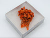 antique coral, natural coral, undyed coral, salmon coral, Italian coral, pacific coral, Sardinian Coral, sea coral, Mediterranean coral, Mediterranean brooch, Mediterranean salmon, handcarved coral, coral brooch, 14 karat gold, salmon brooch