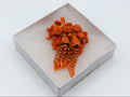 antique coral, natural coral, undyed coral, salmon coral, Italian coral, pacific coral, Sardinian Coral, sea coral, Mediterranean coral, Mediterranean brooch, Mediterranean salmon, handcarved coral, coral brooch, 14 karat gold, salmon brooch