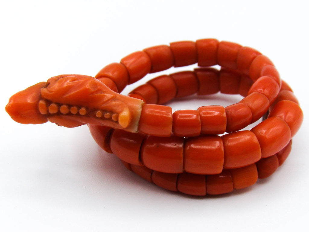 antique coral, natural coral, undyed coral, dark orange coral, Italian coral, pacific coral, Sardinian Coral, orange coral, sea coral, Mediterranean coral, Mediterranean bracelet, coral bracelet, Dragon bracelet, handcarved
