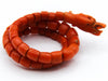 antique coral, natural coral, undyed coral, dark orange coral, Italian coral, pacific coral, Sardinian Coral, orange coral, sea coral, Mediterranean coral, Mediterranean bracelet, coral bracelet, Dragon bracelet, handcarved
