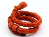 antique coral, natural coral, undyed coral, dark orange coral, Italian coral, pacific coral, Sardinian Coral, orange coral, sea coral, Mediterranean coral, Mediterranean bracelet, coral bracelet, Dragon bracelet, handcarved