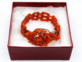 antique coral, natural coral, undyed coral, dark red coral, blood red coral, Italian coral, pacific coral, Sardinian Coral, red coral, sea coral, Mediterranean coral, Mediterranean bracelet, coral bracelet, handcarved, sterling silver