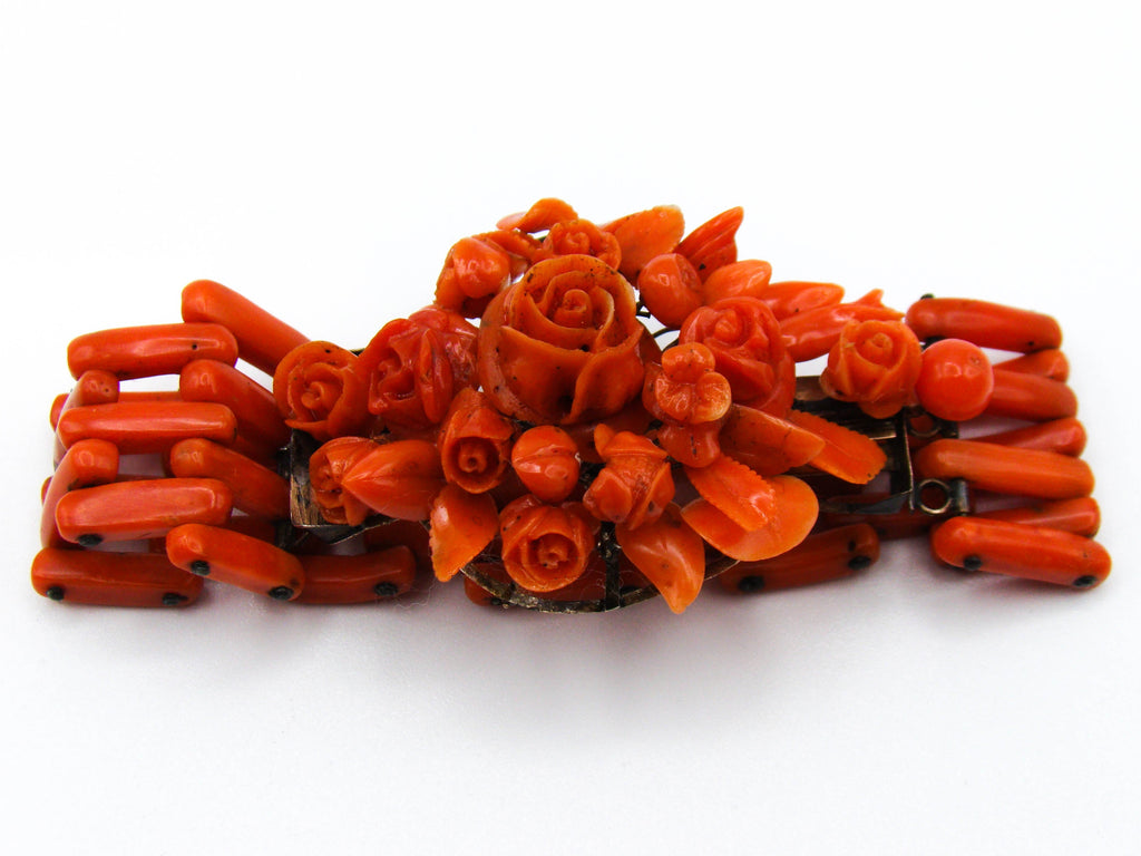 antique coral, natural coral, undyed coral, dark red coral, blood red coral, Italian coral, pacific coral, Sardinian Coral, red coral, sea coral, Mediterranean coral, Mediterranean bracelet, coral bracelet, handcarved, sterling silver