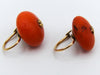 antique coral, natural coral, undyed coral, coral earrings, dark red coral, blood red coral, Italian coral, pacific coral, Sardinian Coral, red coral, sea coral, Mediterranean coral, Mediterranean earrings, coral beads, handcarved, aka red, 14 karat gold
