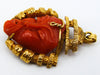 antique coral, natural coral, undyed coral, dark red coral, blood red coral, Italian coral, pacific coral, Sardinian Coral, red coral, sea coral, Mediterranean pendant, Mediterranean coral, handcarved, aka red, handcarved, 14 karat gold, coral pendant, aka red