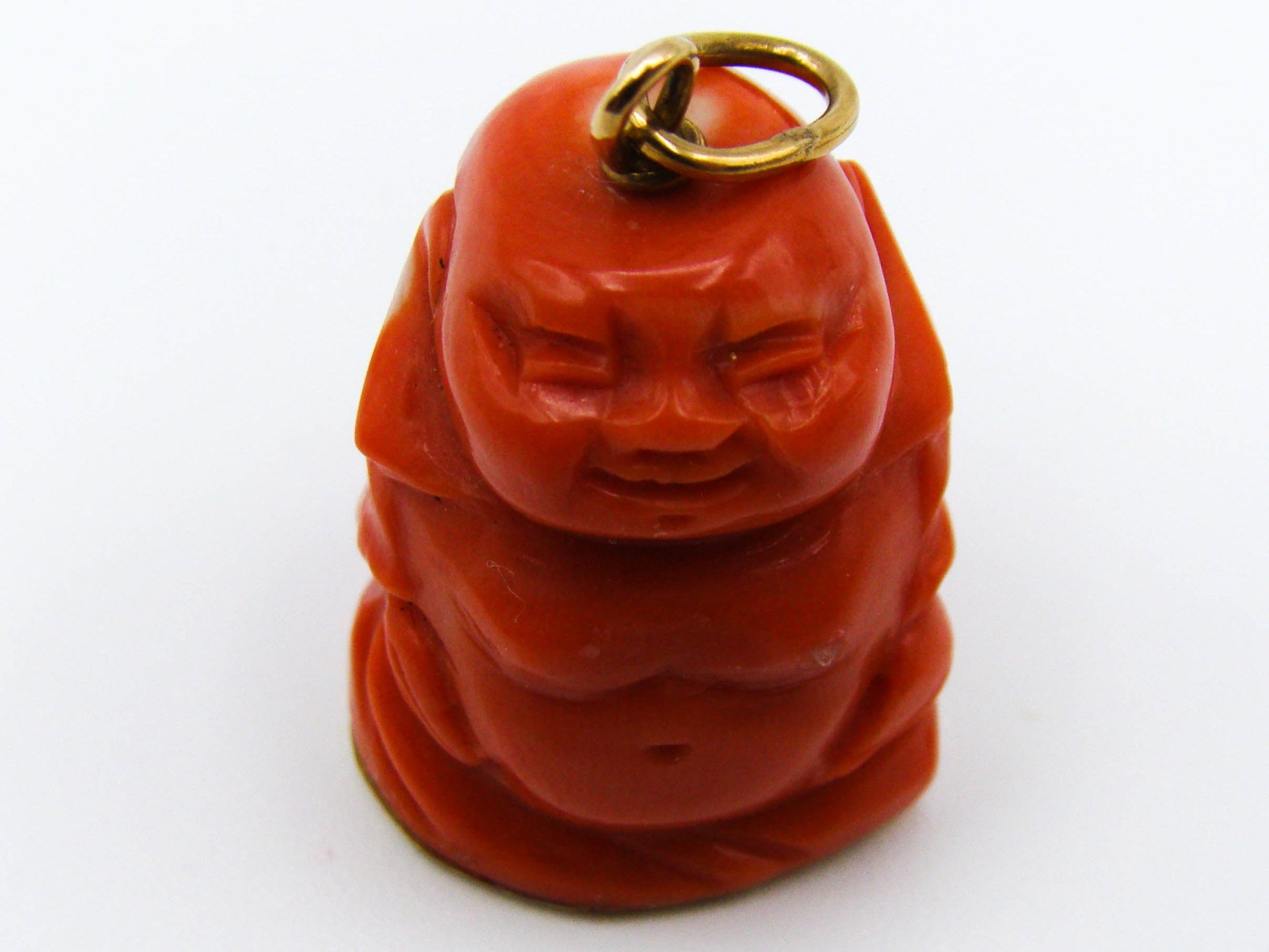 antique coral, natural coral, undyed coral, momo red coral, Italian coral, pacific coral, Sardinian Coral, sea coral, Mediterranean coral, Mediterranean pendant, coral pendant, Mediterranean momo coral, handcarved coral, momo coral, 18 karat Gold