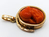antique coral, natural coral, undyed coral, dark red coral, blood red coral, Italian coral, pacific coral, Sardinian Coral, sea coral, Mediterranean coral, Mediterranean red, Mediterranean pendant, coral pendant, 14 karat gold