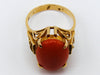 antique coral, natural coral, undyed coral, dark red coral, blood red coral, Italian coral, pacific coral, Sardinian Coral, sea coral, Mediterranean coral, Mediterranean red, Mediterranean ring, coral ring , 18 karat gold