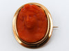antique coral, natural coral, undyed coral, dark red coral, blood red coral, Italian coral, pacific coral, Sardinian Coral, sea coral, Mediterranean coral, Mediterranean red, Mediterranean brooch, coral brooch, 14 karat gold