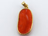 antique coral, natural coral, undyed coral, dark red coral, blood red coral, Italian coral, pacific coral, Sardinian Coral, sea coral, Mediterranean coral, Mediterranean red, Mediterranean pendant, coral pendant, 18 karat gold
