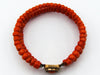 antique coral, natural coral, undyed coral, dark red coral, blood red coral, Italian coral, pacific coral, Sardinian Coral, red coral, sea coral, Mediterranean coral, Mediterranean bracelet, coral bracelet, handcarved, 9 karat gold