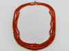 antique coral, natural coral, undyed coral, Italian coral, pacific coral, Sardinian Coral, Coral beads, Coral Rosary beads, Coral chain, Coral necklace, sea coral, Mediterranean coral, 2 strand chain, Momo Orange beads, Momo Coral