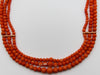 antique coral, natural coral, undyed coral, Italian coral, pacific coral, Sardinian Coral, Coral beads, Coral Rosary beads, Coral chain, Coral necklace, sea coral, Mediterranean coral, 2 strand chain, Momo Orange beads, Momo Coral