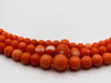 antique coral, natural coral, undyed coral, Italian coral, pacific coral, Sardinian Coral, Coral beads, Coral Rosary beads, Coral chain, Coral necklace, sea coral, Mediterranean coral, 2 strand chain, Momo Orange beads, Momo Coral
