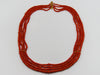 antique coral, natural coral, undyed coral, dark red coral, blood red coral, Italian coral, pacific coral, Sardinian Coral, Coral beads, Coral Rosary beads, Coral chain, Coral necklace, sea coral, Mediterranean coral, 2 strand chain, Mediterranean red beads