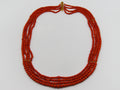 antique coral, natural coral, undyed coral, dark red coral, blood red coral, Italian coral, pacific coral, Sardinian Coral, Coral beads, Coral Rosary beads, Coral chain, Coral necklace, sea coral, Mediterranean coral, 2 strand chain, Mediterranean red beads
