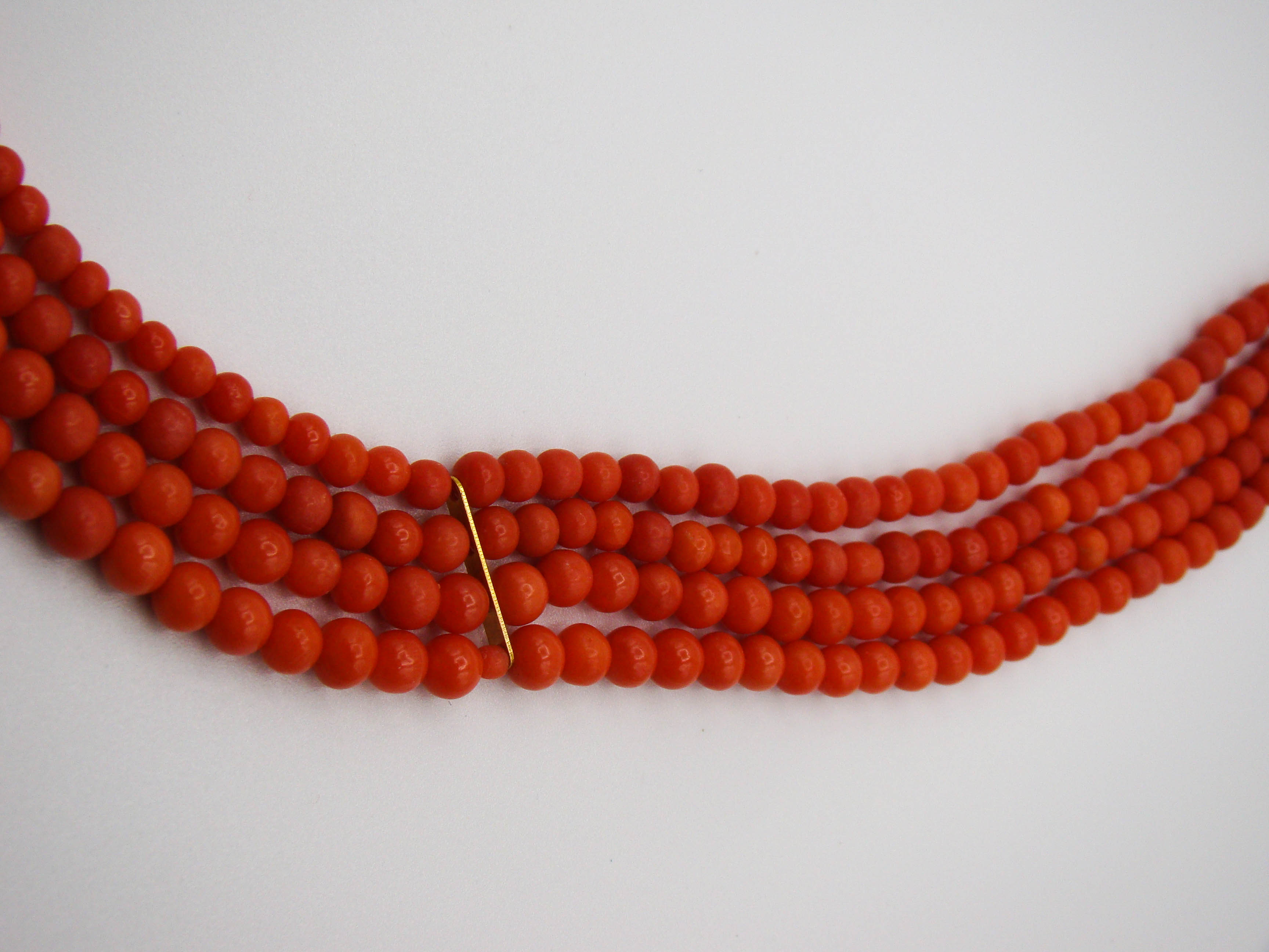 antique coral, natural coral, undyed coral, dark red coral, blood red coral, Italian coral, pacific coral, Sardinian Coral, Coral beads, Coral Rosary beads, Coral chain, Coral necklace, sea coral, Mediterranean coral, 2 strand chain, Mediterranean red beads