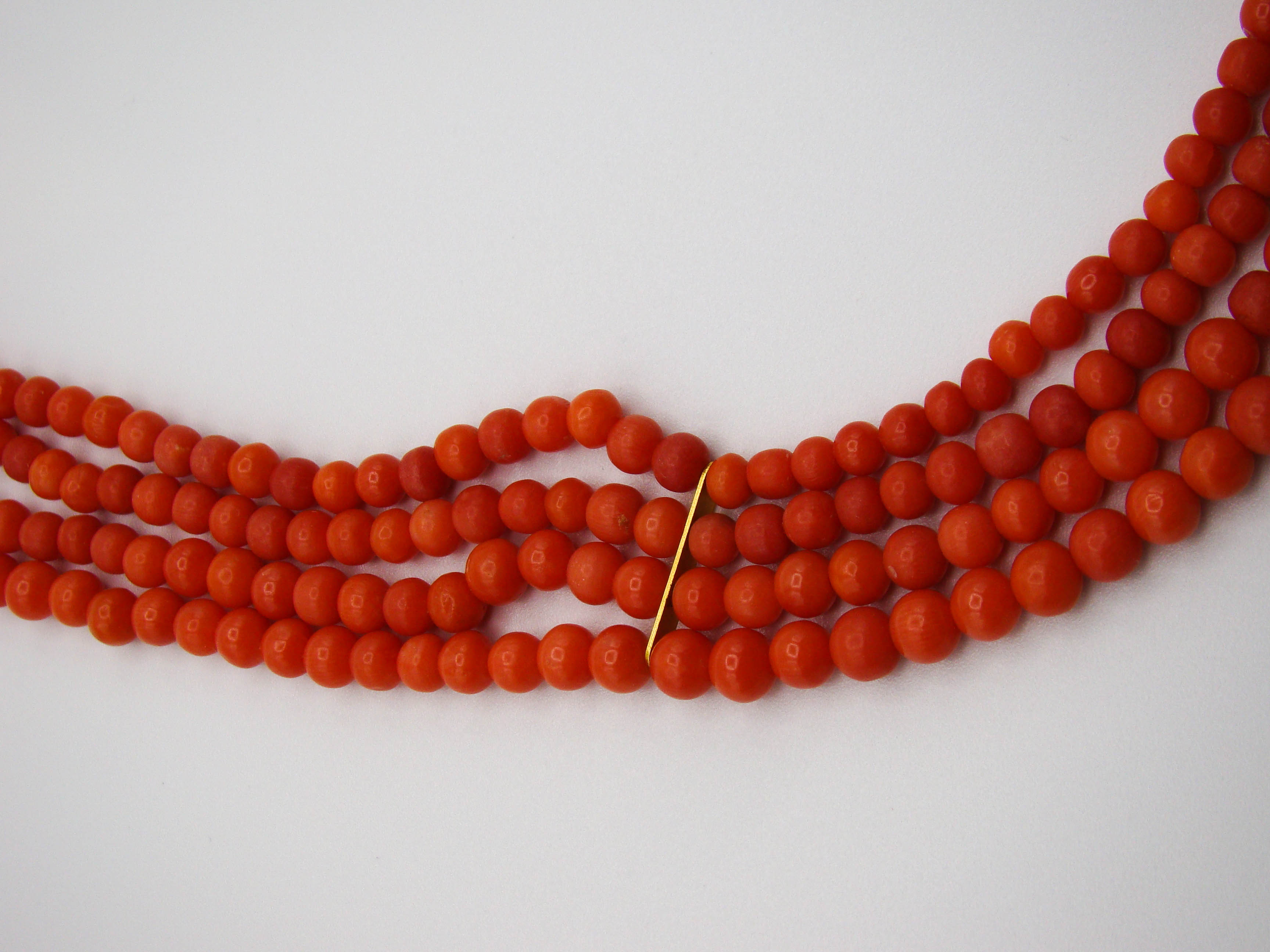 antique coral, natural coral, undyed coral, dark red coral, blood red coral, Italian coral, pacific coral, Sardinian Coral, Coral beads, Coral Rosary beads, Coral chain, Coral necklace, sea coral, Mediterranean coral, 2 strand chain, Mediterranean red beads