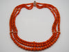 antique coral, natural coral, undyed coral, Italian coral, pacific coral, Sardinian Coral, Coral beads, Coral Rosary beads, Coral chain, Coral necklace, sea coral, Mediterranean coral, 3 strand chain, salmon beads, salmon Coral