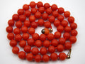 antique coral, natural coral, undyed coral, dark red coral, blood red coral, Italian coral, pacific coral, Sardinian Coral, Coral beads, Coral Rosary beads, Coral chain, Coral necklace, sea coral, aka coral, 8 karat gold clasp