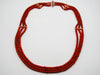 antique coral, natural coral, undyed coral, dark red coral, blood red coral, Italian coral, pacific coral, Sardinian Coral, Coral beads, Coral Rosary beads, Coral chain, Coral necklace, sea coral, aka coral, 2 strand chain
