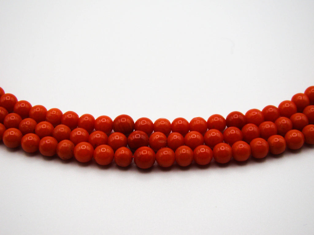 antique coral, natural coral, undyed coral, dark red coral, blood red coral, Italian coral, pacific coral, Sardinian Coral, Coral beads, Coral Rosary beads, Coral chain, Coral necklace, sea coral, aka coral, 2 strand chain