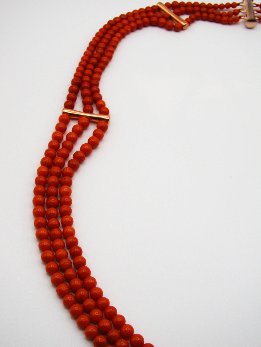 antique coral, natural coral, undyed coral, dark red coral, blood red coral, Italian coral, pacific coral, Sardinian Coral, Coral beads, Coral Rosary beads, Coral chain, Coral necklace, sea coral, aka coral, 2 strand chain