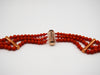 antique coral, natural coral, undyed coral, dark red coral, blood red coral, Italian coral, pacific coral, Sardinian Coral, Coral beads, Coral Rosary beads, Coral chain, Coral necklace, sea coral, aka coral, 2 strand chain