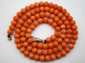 antique coral, natural coral, undyed coral, dark salmon coral, Italian coral, pacific coral, Sardinian Coral, sea coral, Mediterranean necklace, Mediterranean chain, coral necklace, handcarved coral, 9 karat gold