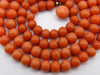 antique coral, natural coral, undyed coral, dark orange coral, Italian coral, pacific coral, Sardinian Coral, sea coral, Mediterranean coral, Mediterranean necklace, Mediterranean chain, coral necklace, handcarved coral, 14 karat gold clasp