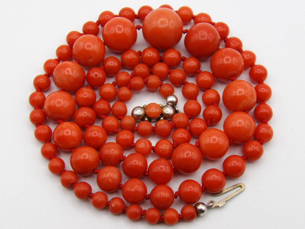antique coral, natural coral, undyed coral, dark red coral, blood red coral, Italian coral, pacific coral, Sardinian Coral, red coral, sea coral, Mediterranean necklace, Mediterranean coral, Mediterranean chain coral beads, handcarved, aka red, silver 925 clasp, handcarved