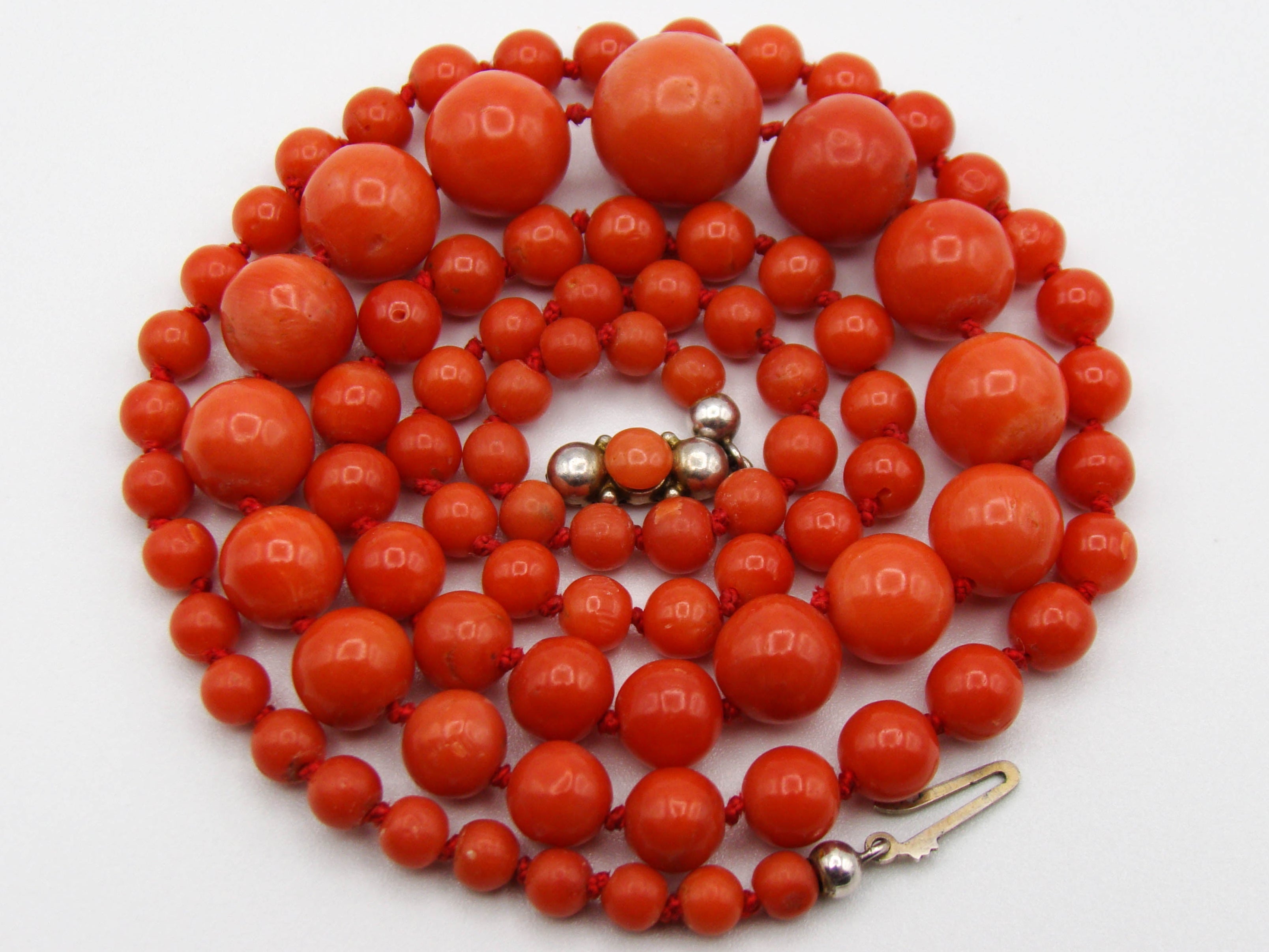 antique coral, natural coral, undyed coral, dark red coral, blood red coral, Italian coral, pacific coral, Sardinian Coral, red coral, sea coral, Mediterranean necklace, Mediterranean coral, Mediterranean chain coral beads, handcarved, aka red, silver 925 clasp, handcarved
