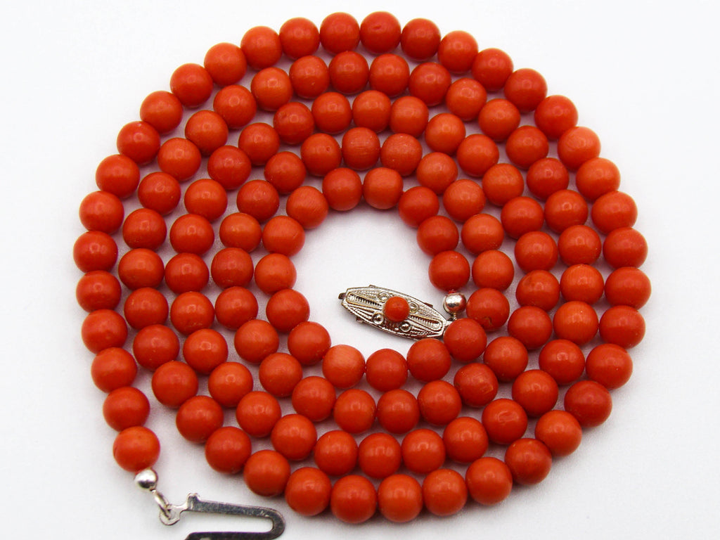 antique coral, natural coral, undyed coral, dark red coral, blood red coral, Italian coral, pacific coral, Sardinian Coral, red coral, sea coral, Mediterranean necklace, Mediterranean coral, Mediterranean chain coral beads, handcarved, aka red, handcarved
