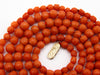 antique coral, natural coral, undyed coral, dark salmon coral, orange coral, Italian coral, pacific coral, Sardinian Coral, Coral beads, Coral Rosary beads, Coral chain, Coral necklace, sea coral, 9 karat gold clasp
