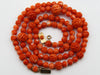 antique coral, natural coral, undyed coral, momo red coral, Italian coral, pacific coral, Sardinian Coral, sea coral, Mediterranean coral, Mediterranean necklace, Mediterranean chain, Mediterranean momo coral, handcarved coral, momo coral, coral necklace, 18 karat Gold clasp