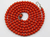 antique coral, natural coral, undyed coral, dark red coral, blood red coral, Italian coral, pacific coral, Sardinian Coral, Coral beads, Coral Rosary beads, Coral chain, Coral necklace, sea coral, aka coral, silver 835 clasp