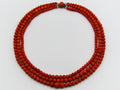 antique coral, natural coral, undyed coral, dark red coral, blood red coral, Italian coral, pacific coral, Sardinian Coral, Coral beads, Coral Rosary beads, Coral chain, Coral necklace, sea coral, Mediterranean coral, 2 strand chain, Mediterranean red beads