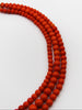 antique coral, natural coral, undyed coral, dark red coral, blood red coral, Italian coral, pacific coral, Sardinian Coral, Coral beads, Coral Rosary beads, Coral chain, Coral necklace, sea coral, Mediterranean coral, 2 strand chain, Mediterranean red beads