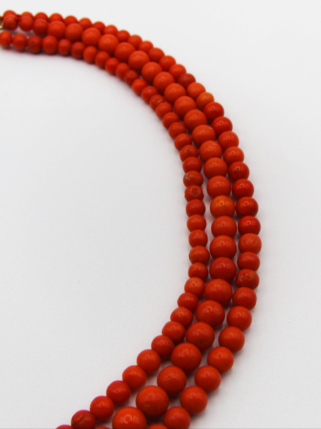 antique coral, natural coral, undyed coral, dark red coral, blood red coral, Italian coral, pacific coral, Sardinian Coral, Coral beads, Coral Rosary beads, Coral chain, Coral necklace, sea coral, Mediterranean coral, 2 strand chain, Mediterranean red beads