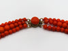 antique coral, natural coral, undyed coral, dark red coral, blood red coral, Italian coral, pacific coral, Sardinian Coral, Coral beads, Coral Rosary beads, Coral chain, Coral necklace, sea coral, Mediterranean coral, 2 strand chain, Mediterranean red beads