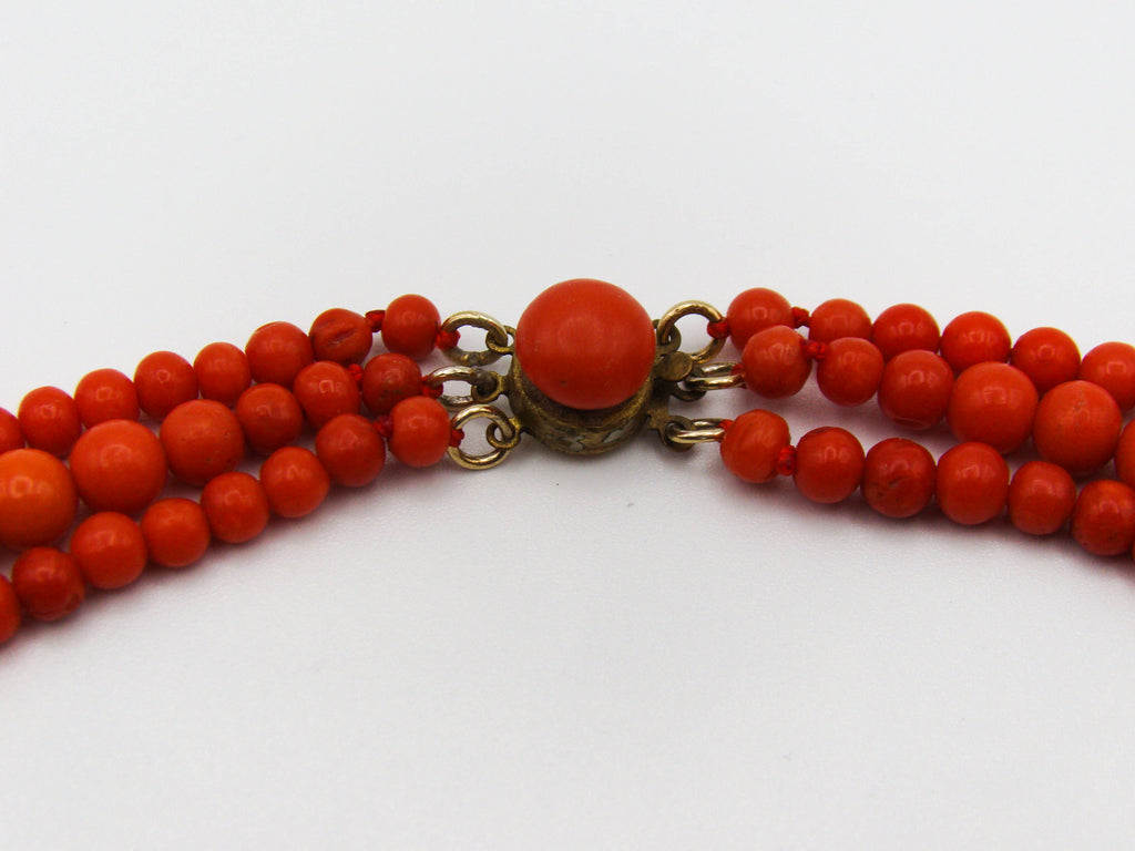 antique coral, natural coral, undyed coral, dark red coral, blood red coral, Italian coral, pacific coral, Sardinian Coral, Coral beads, Coral Rosary beads, Coral chain, Coral necklace, sea coral, Mediterranean coral, 2 strand chain, Mediterranean red beads